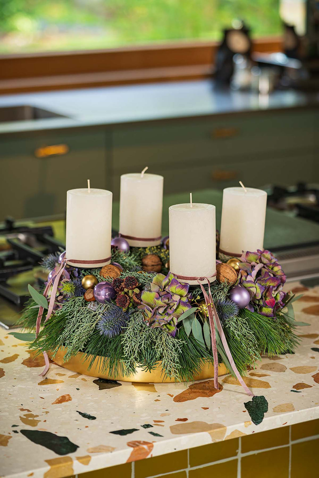 Marion's Adventskranz-DIY 2022 selber machen bastel kit