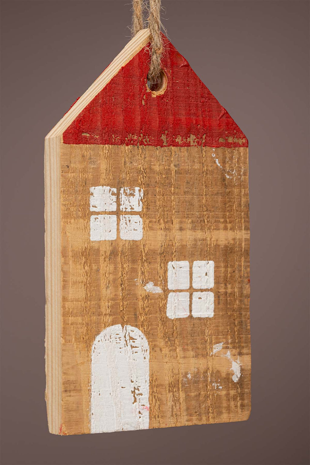 Rot Deko Hänger "Holzhaus"