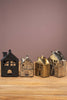 Lichthaus "Metall" in Gold, Schwarz und Silber