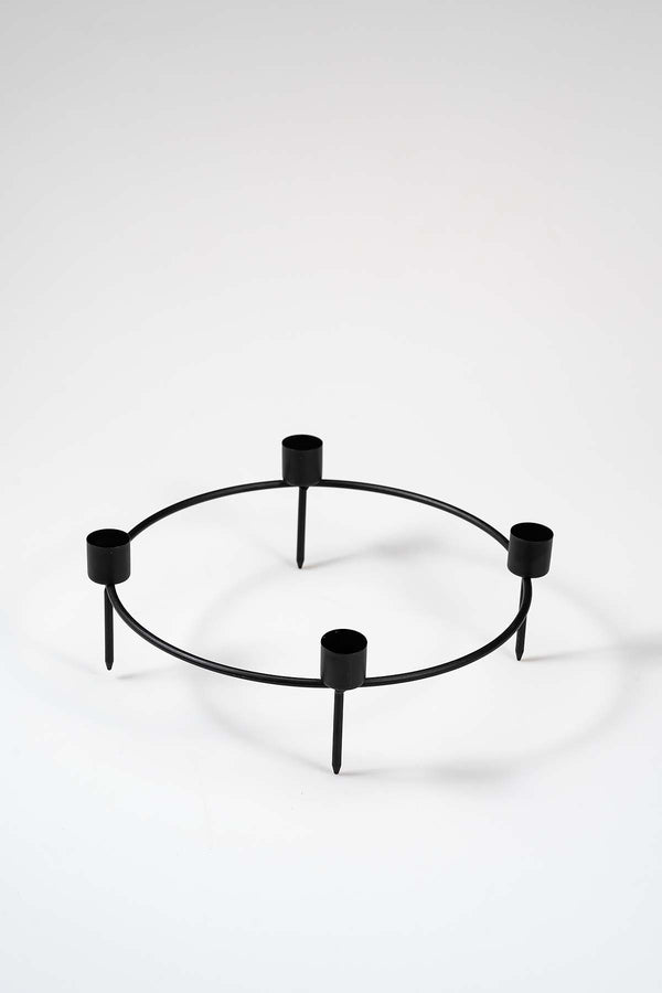 Schwarz Ø 25cm Kerzenring "Kristo" Produktfoto