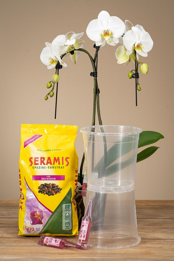 Materialien zum Orchideen umtopfen