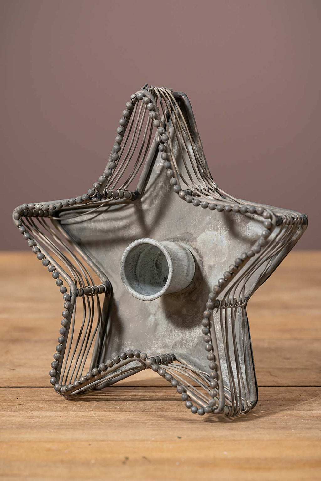 Zink farbe Kerzenhalter "Estrela"
