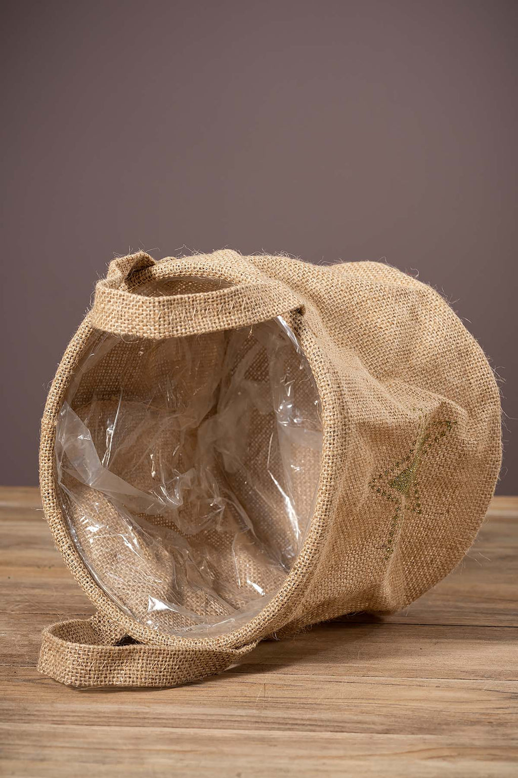 Jutekübel "Goldstern" mit Künststoffeinsatzen