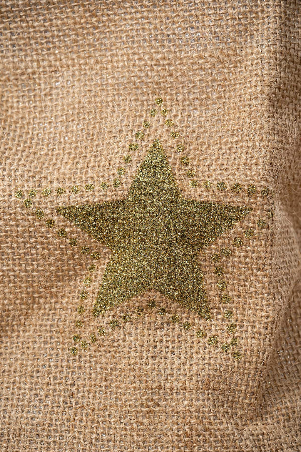 Jutekübel "Goldstern" closeup