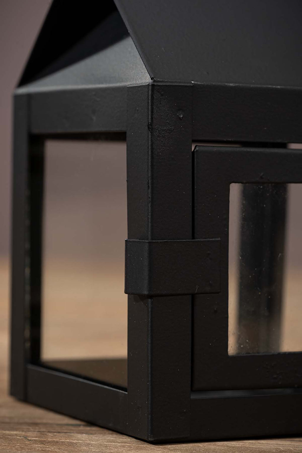 Schwarz Laterne "Ivar" Closeup